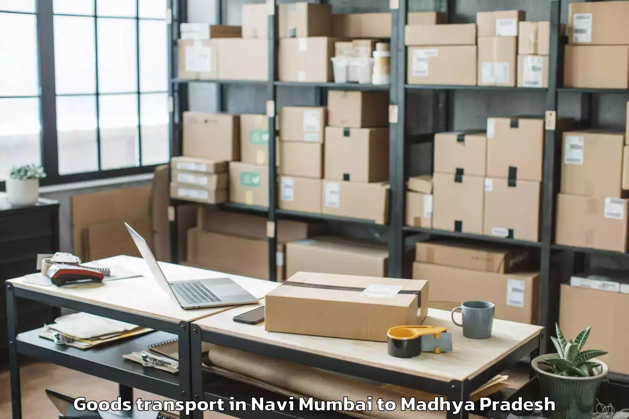 Professional Navi Mumbai to Ghugri Goods Transport